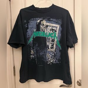 Navy blue Metallica short sleeve T-shirt